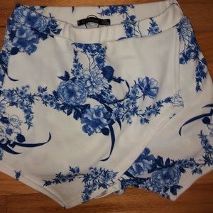 Light blue flowery skort